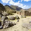 The ancient city of Vilkabamba in Peru