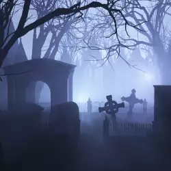 Why green glow in the cemetery? Total mystery!