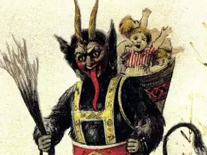 The Sinister Krampus Punishes Misbehaving Children Before Christmas