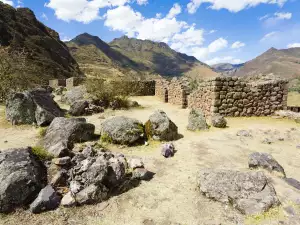 The ancient city of Vilkabamba in Peru