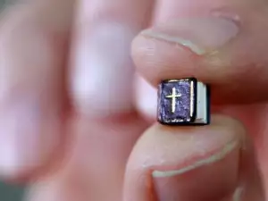 The Smallest Bible in the World is 0.04 Square mm