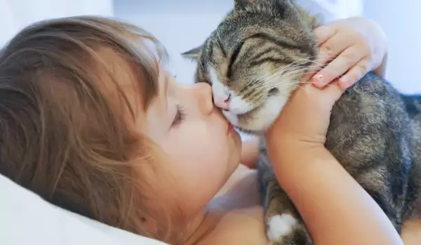 Kid with Cat